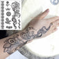 FREE Black White henna taty Fake Lace tattoo stickers Metallic  Arabic Trendy Tattoo