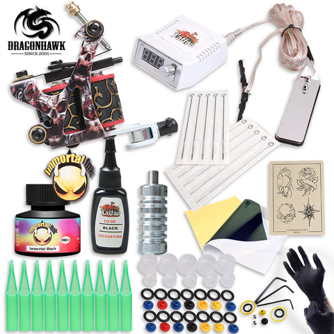 Complete Professional Tattoo Kit With IMMORTAL High Quality USA Brand