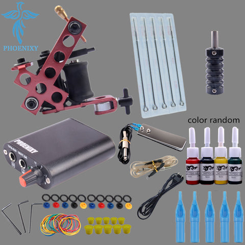 Completed Tattoo Kit 4 Colors Tattoo Ink Sets Machines