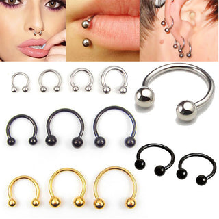 100pcs/lot Surgical 3 different Colors Nose Eyebrow Piercing
